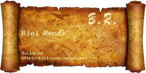 Biel René névjegykártya